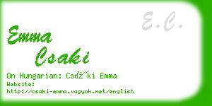 emma csaki business card